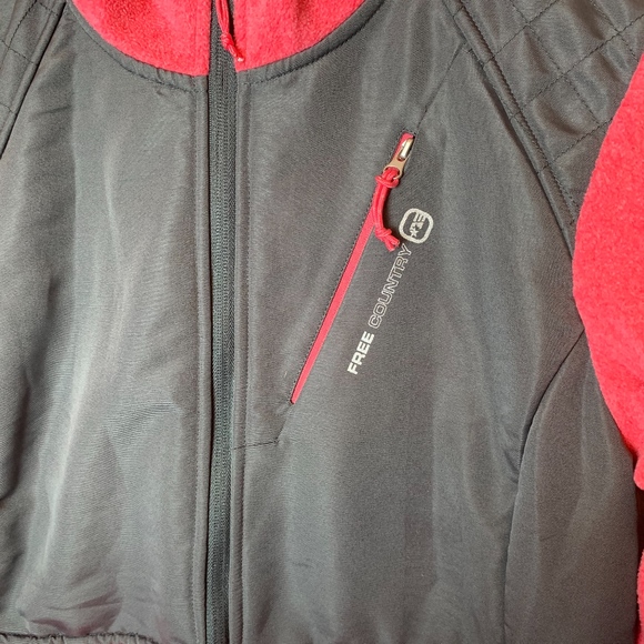 Free Country Pink Gray Fleece Coat Jacket Small - Picture 2 of 7